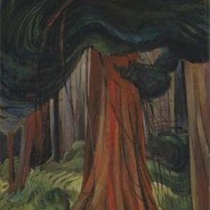 Emily Carr &quot; Red Cedar &quot; NEW Mint Giclee Canvas art Remarkable West Coast Canadian Artist & Author Group Of Seven Exhibitor Trees Motion