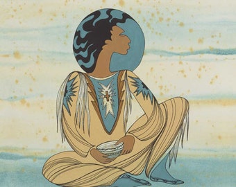 Maxine Noel Ioyan Mani Framed Woman Print, Approch of the Feature