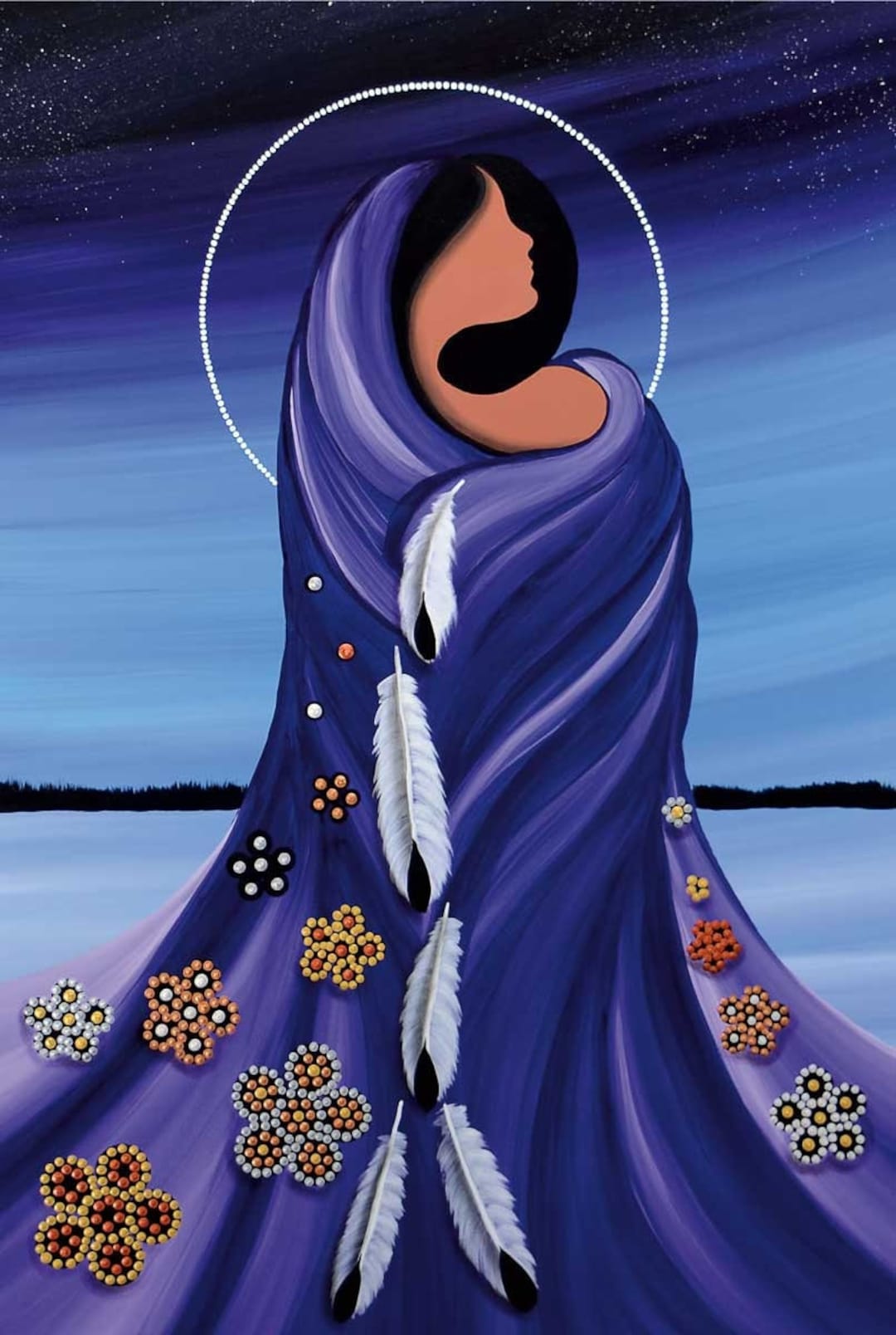BETTY ALBERT Morning Star Woman Canvas Authentic Indigenous Collectible