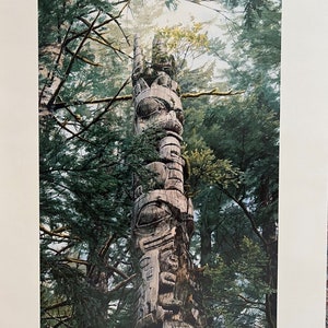 Carol EVANS &quot; The Power and The Mystery &quot; British Columbia Art print MINT Totem Pole Limited Edition Signed And Numbered Indigenous Native