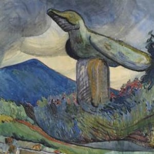 Emily Carr &quot; Cumshewa &quot; Giclee Canvas art NEW Western Canadian History Indigenous Woodland Forest Group of Seven Exhibitor/Author Totem