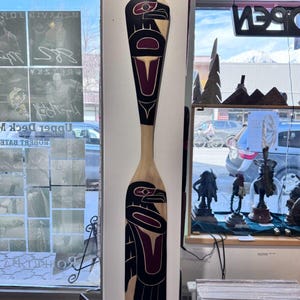 Raven Paddle Original First Nations Coast Salish Native Carving by ...
