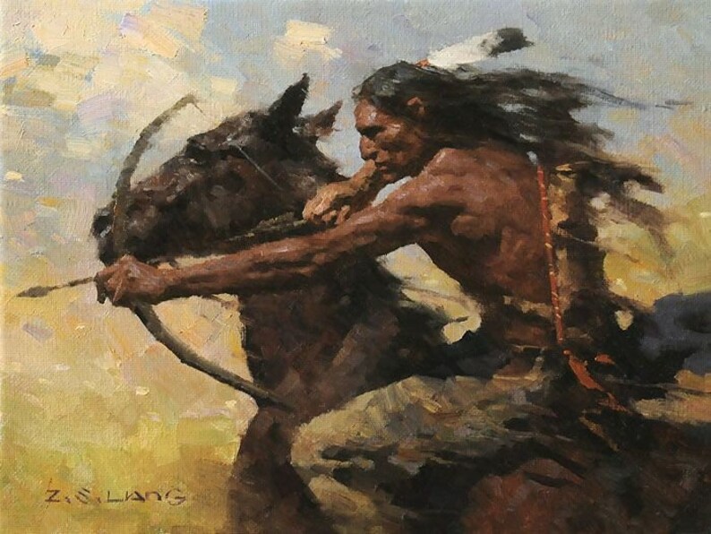 75 Z.S. LIANG " Hot Chase " Limited Edition CANVAS 9hx12w Award Winning ...