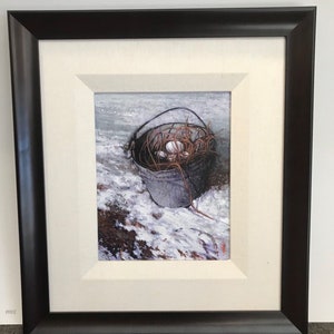 Alan WYLIE Original OIL on Board &quot; Winters Collection &quot; High realism painting incredible Canadian artist ORIGINAL signed Hand Painting Eggs