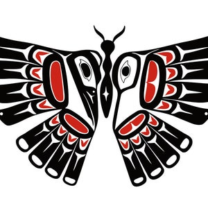 LON FRENCH &quot; Transformer &quot; Canvas Authentic Indigenous Haida Gwaii First Nation British Columbia Northwest Coast Native Art Graphic Native
