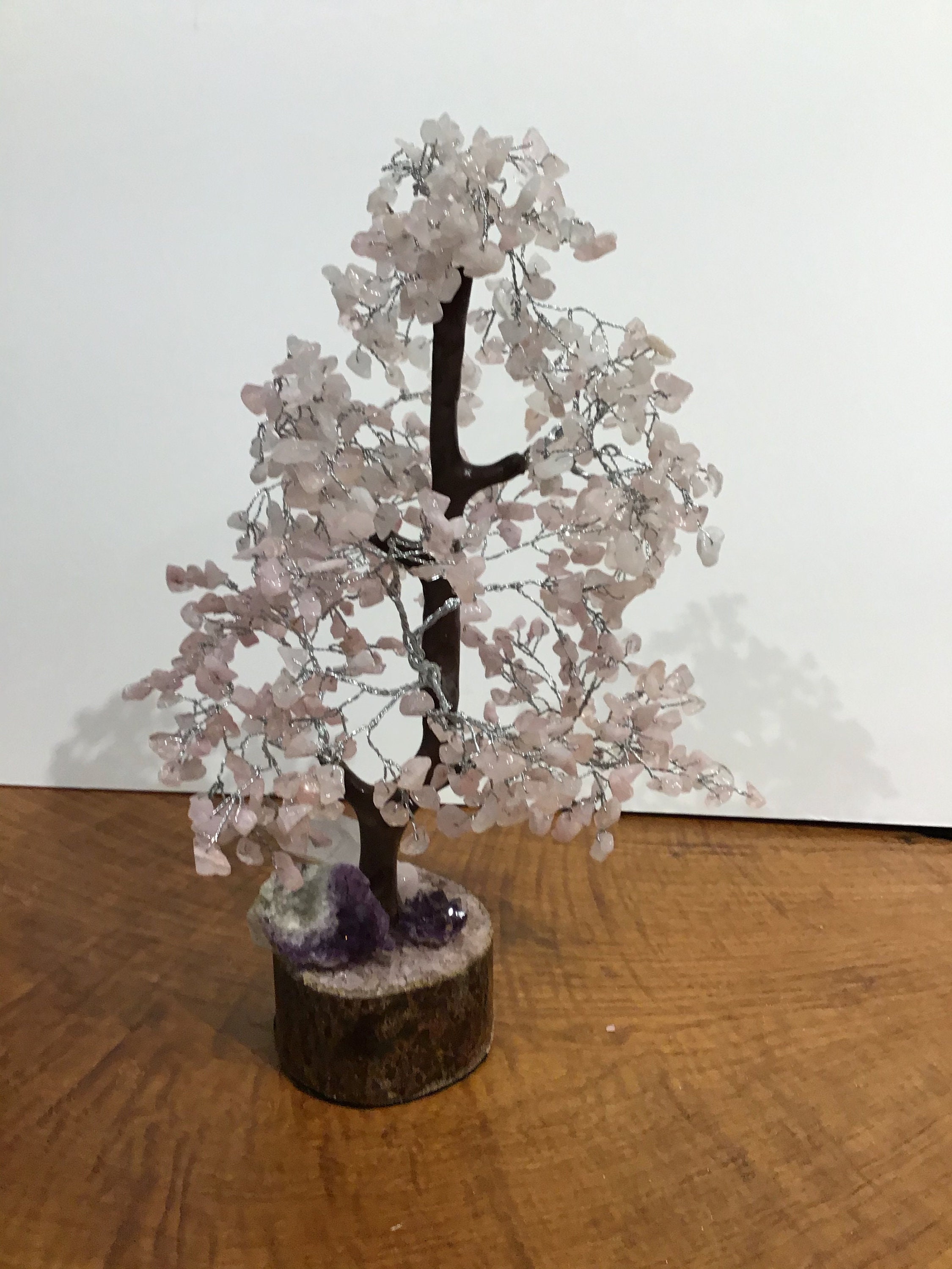 PINK Rose QUARTZ Crystal TREE Made in Thunder Bay Ontario Etsy