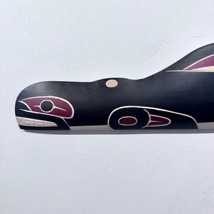 Killer Whale Original Coast Salish Native Carving by David LOUIS Signed Indigenous hand carved Authentic Wall Art ORCA Wood Handmade 2025