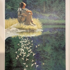 Bev DOOLITTLE &quot;  Let My Spirit Soar &quot; Paper Print Signed Cover Page Camouflage Native WSS RARE Collectible Rare Aboriginal Dreams Peaceful