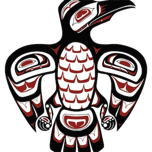 Clarence MILLS &quot; Haida Raven II &quot; Canvas Authentic Indigenous Collectible Canada Native art First Nations Aboriginal Peoples RARE Home Gift