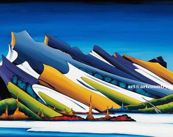 FRASER MCGURK " Mount Rundle " Canvas Collectible Alberta Artist Signed & Numbered Canadian Art