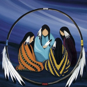 BETTY ALBERT &quot; Honesty &quot; Canvas  Authentic Indigenous Collectible Made In Canada Native art Cree First Nation Aboriginal Dream Spiritual