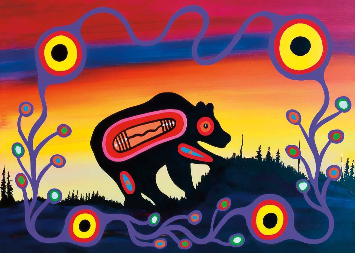 Frank POLSON Makwa Canvas Authentic Indigenous Collectible - Etsy Denmark
