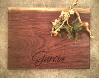 Personalized Cutting Board - One of a Kind Walnut Charcuterie Board - #M1H