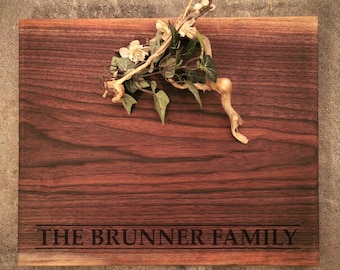 17x14 Inch Personalized Cutting Board - One of a Kind Walnut Charcuterie Board - #S13I