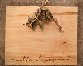 Large Personalized Cutting Board - Maple Cheese Board -  #S14C