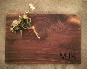 One of a Kind Walnut Personalized Cutting or Charcuterie Board - #O6A