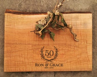 Custom Cutting Board - Live Edge Maple Cheese Board - #O8A