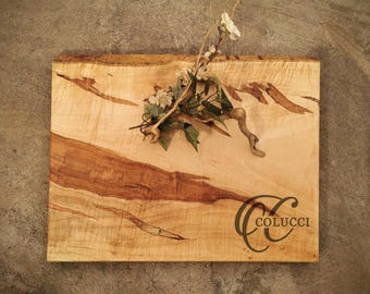 Personalized Cutting Board - Live Edge *One of A Kind* Maple Cheese Board - #S15A