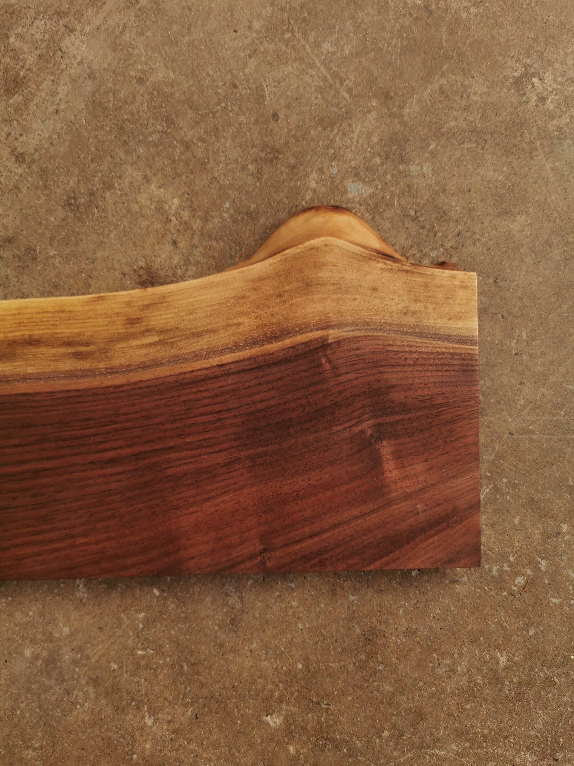 14 Inch Live Edge Walnut Knife Holder Wooden Knife