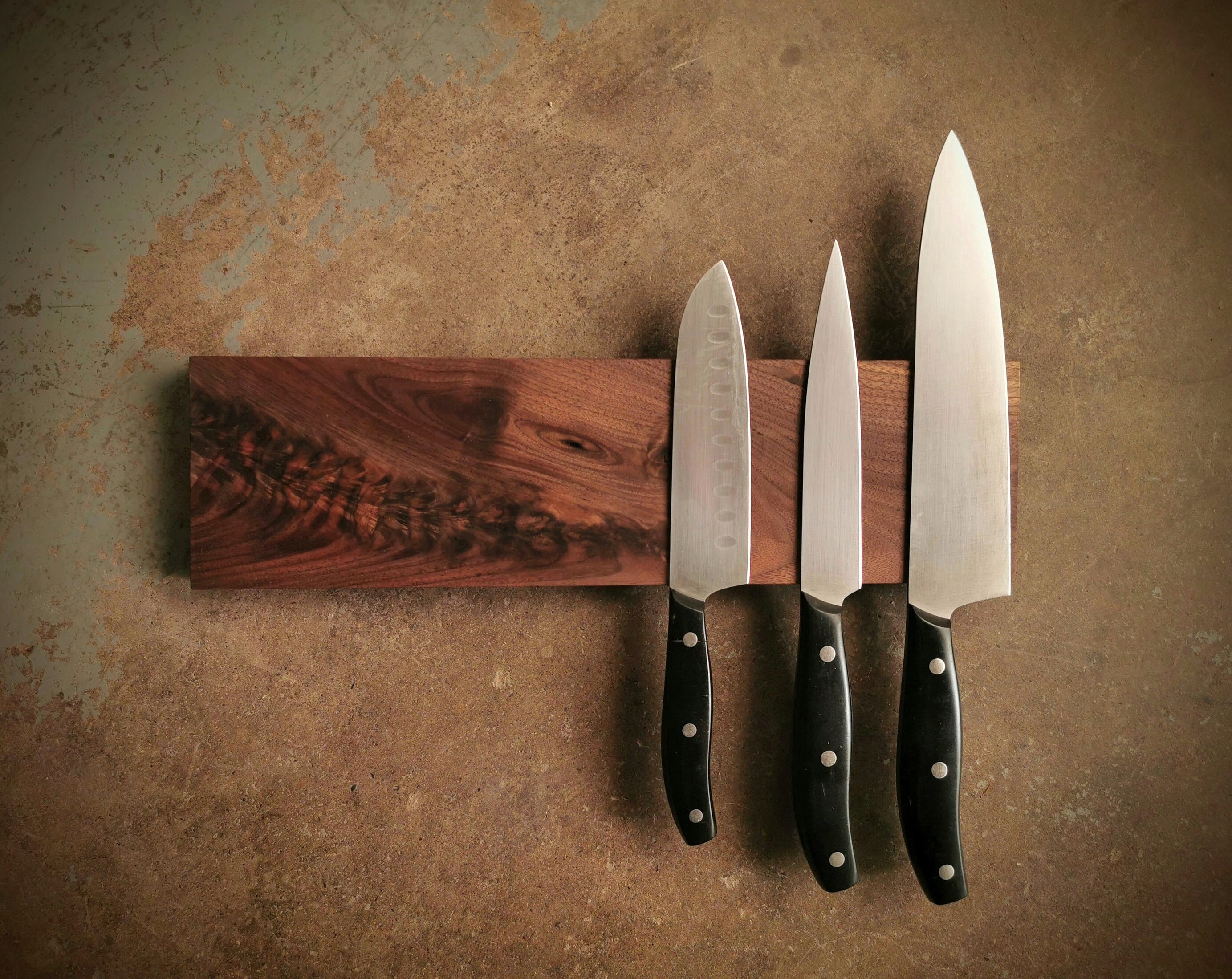 Knife Racks  Custom Made Walnut Magnetic Knife Box
