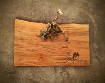 Personalized Cutting Board - Live Edge *One of A Kind* Maple Cheese Board - #S13G