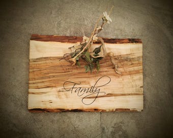 Personalized Cutting Board - Live Edge *One of A Kind* Maple Cheese Board - #M8C