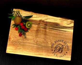 Personalized Cutting Board - Live Edge Maple Charcuterie Board