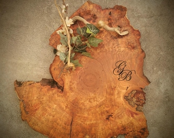 Personalized Charcuterie Board - *One of A Kind*  Rustic Live Edge Cherry Burl - #M15C