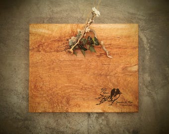 Personalized Large 1.75 Inch Thick Maple Cutting Board - Anniversary Gift - #M16A
