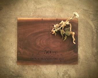 Personalized Cutting Board - One of a Kind Walnut Charcuterie Board - #M1A