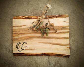 Personalized Cutting Board - Live Edge *One of A Kind* Maple Cheese Board - #M12D