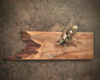 Personalized Cutting Board - Live Edge *One of A Kind* Maple Cheese Board - #1128C