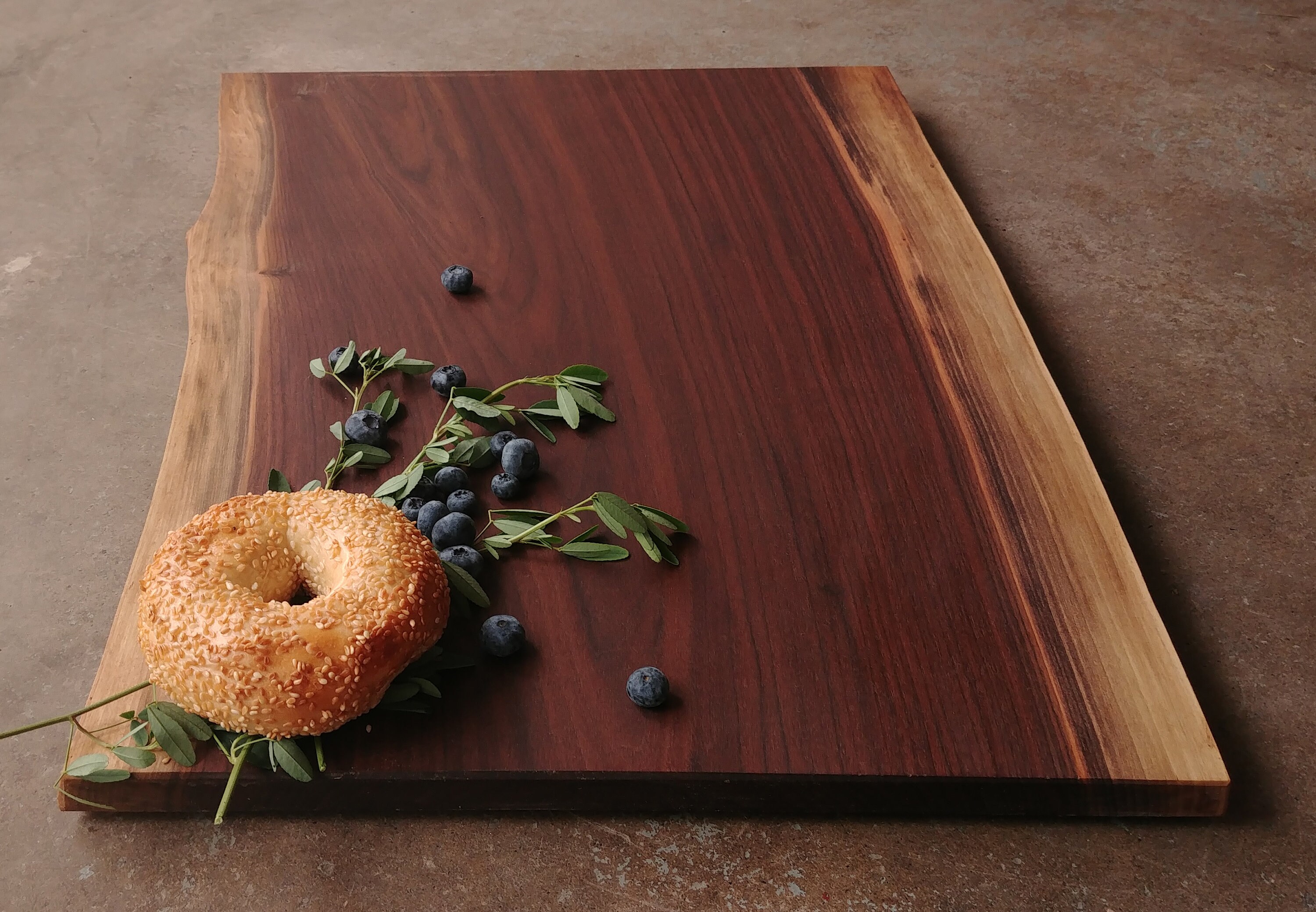 Black Walnut Live Edge Personalized Cutting Board
