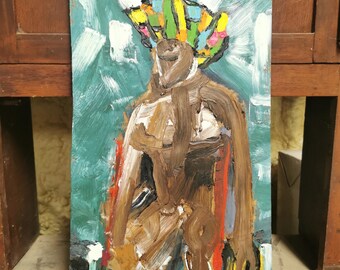 Original Oil on masonite - 10x17 Inches