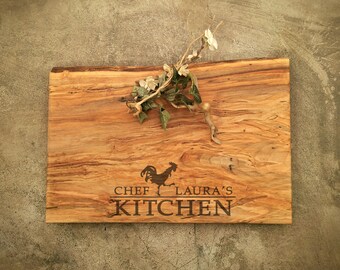 Live Edge Maple Personalized Cutting Board -  #O13B