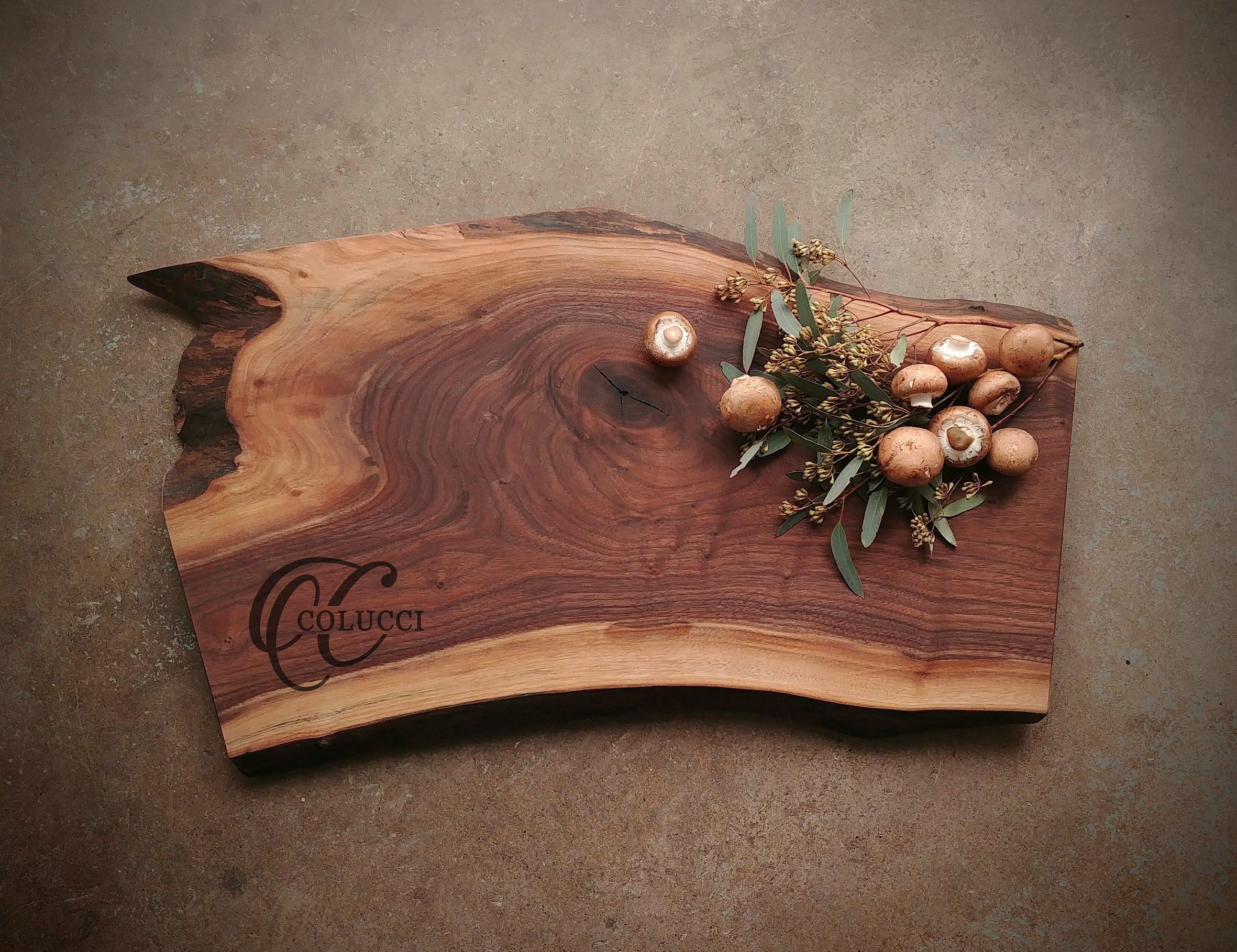 Live Edge Personalized Cheese Board