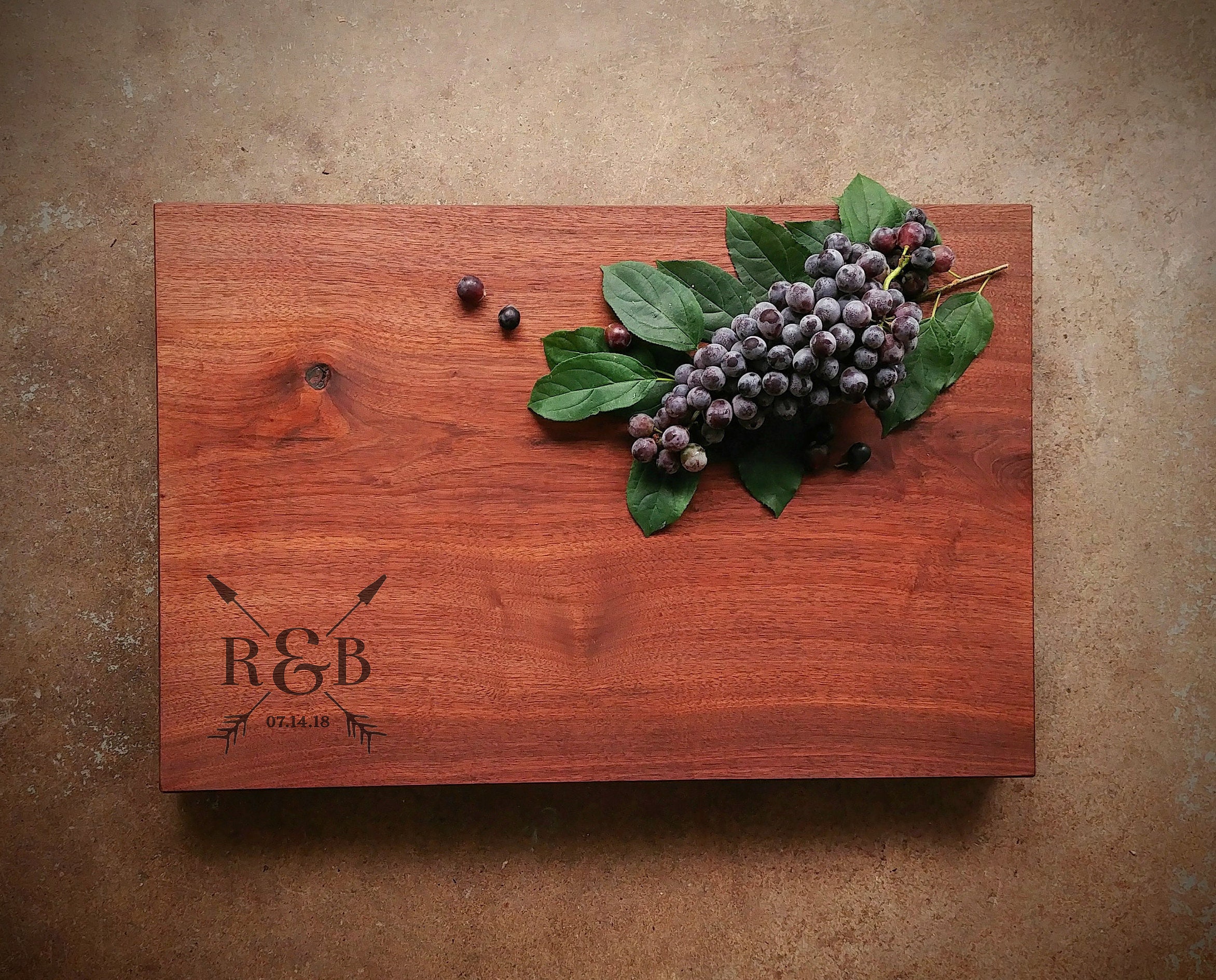 Personalized Thick Walnut Cutting Board