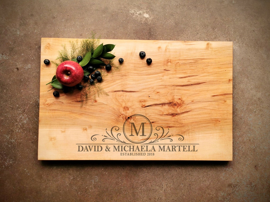 24X15 Inch Large Personalized Cutting Board Maple Etsy