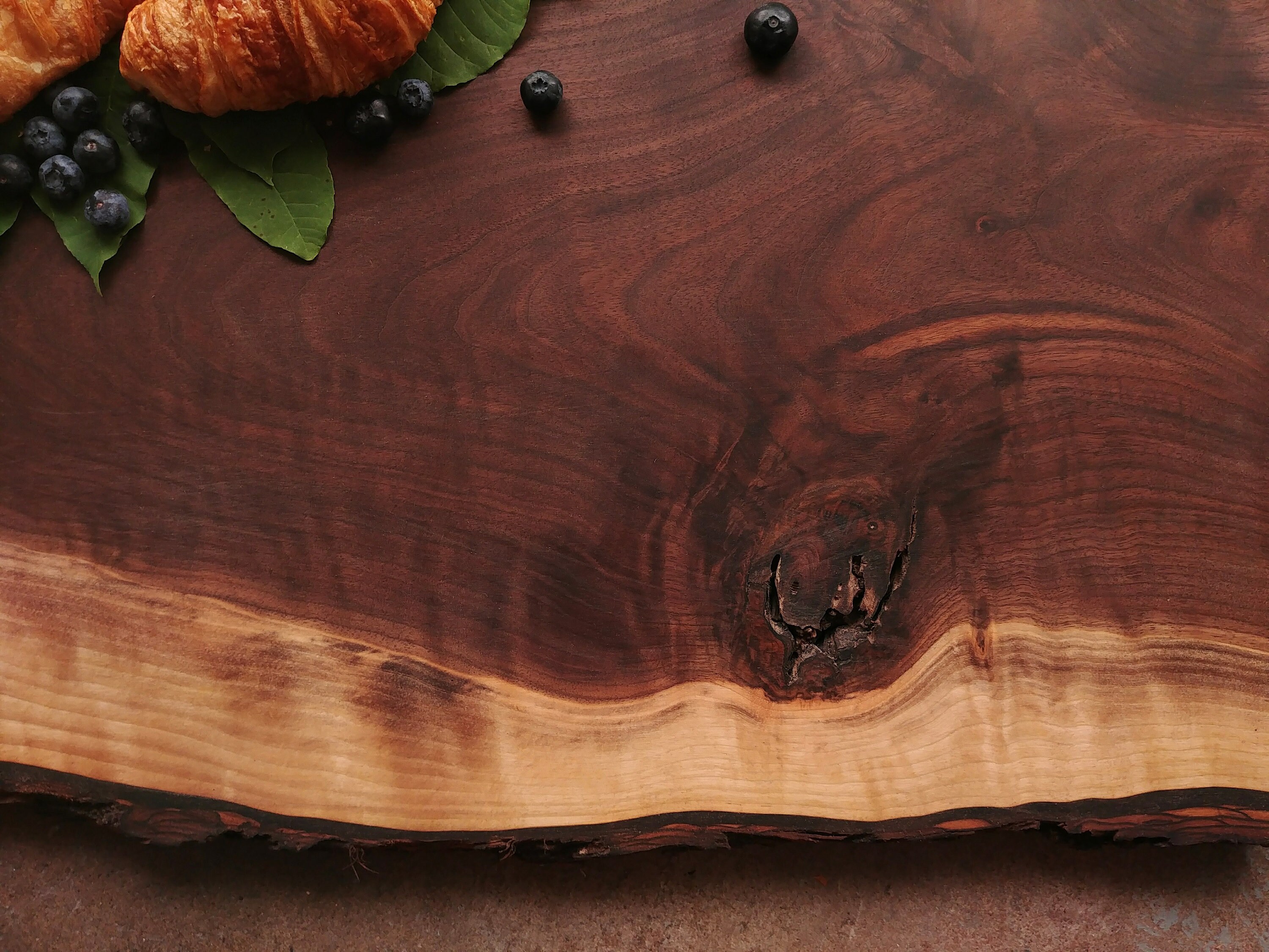 Live Edge Personalized Cutting Board - Black Walnut Board - One of a