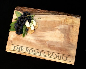 Personalized Live Edge Maple Cutting Board