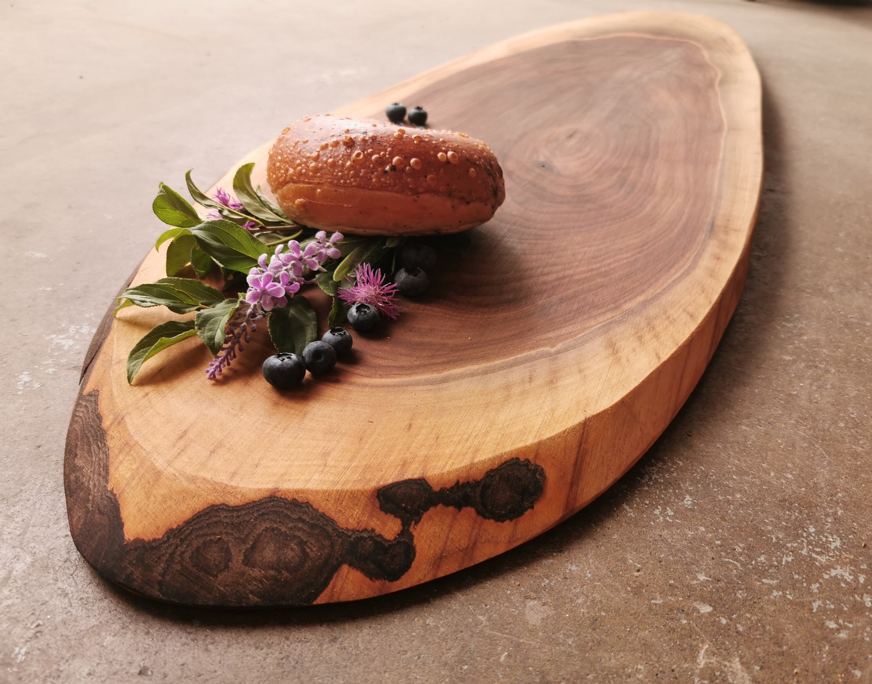 Black Walnut Live Edge Personalized Cutting Board