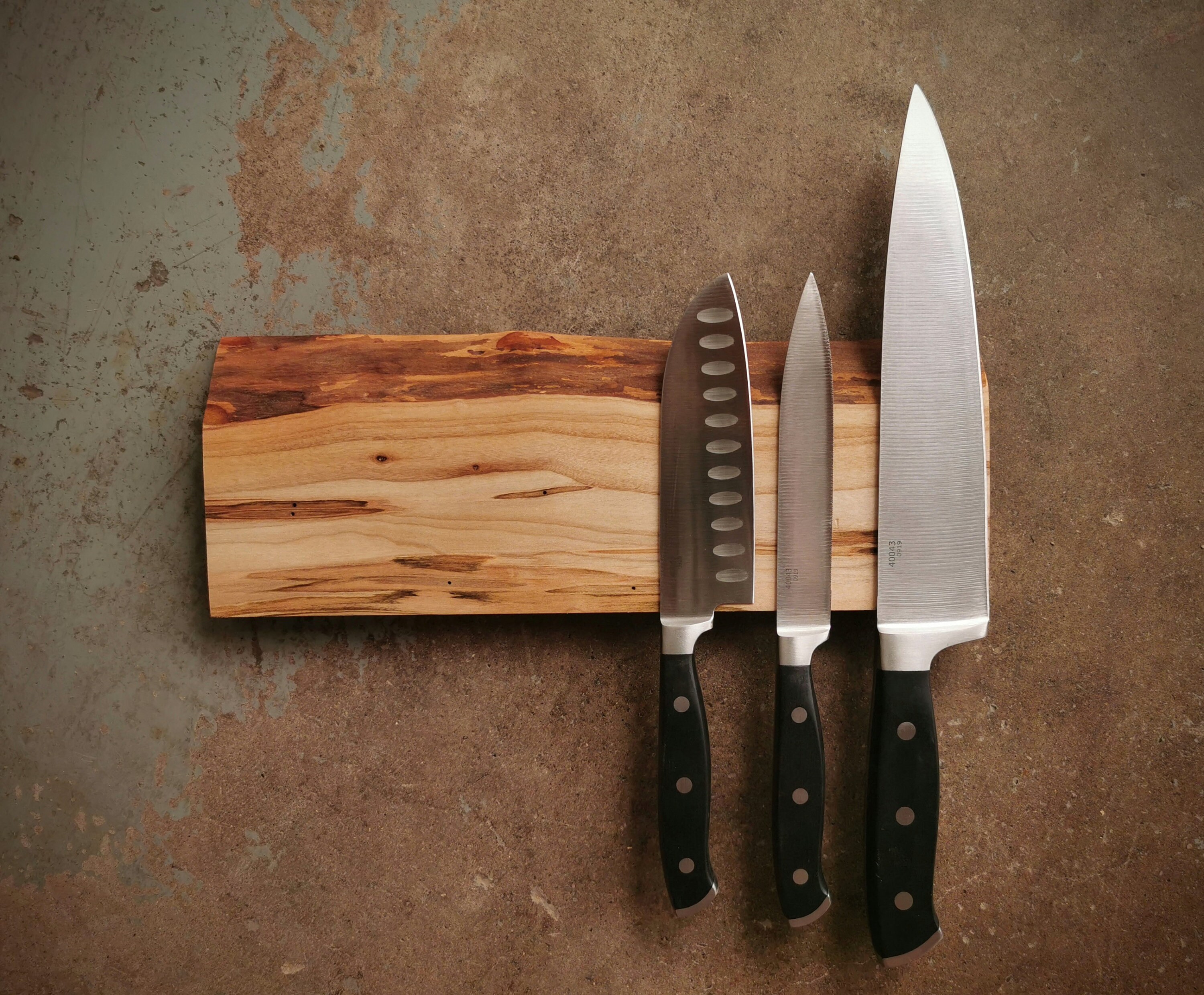 12 Inch Live Edge Maple Knife Holder Wooden Knife