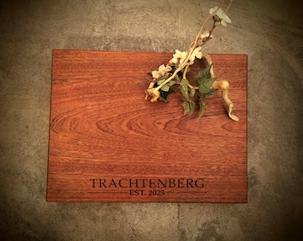 Personalized RARE Sapele 2 Inch Thick Cutting Board -  #A28A