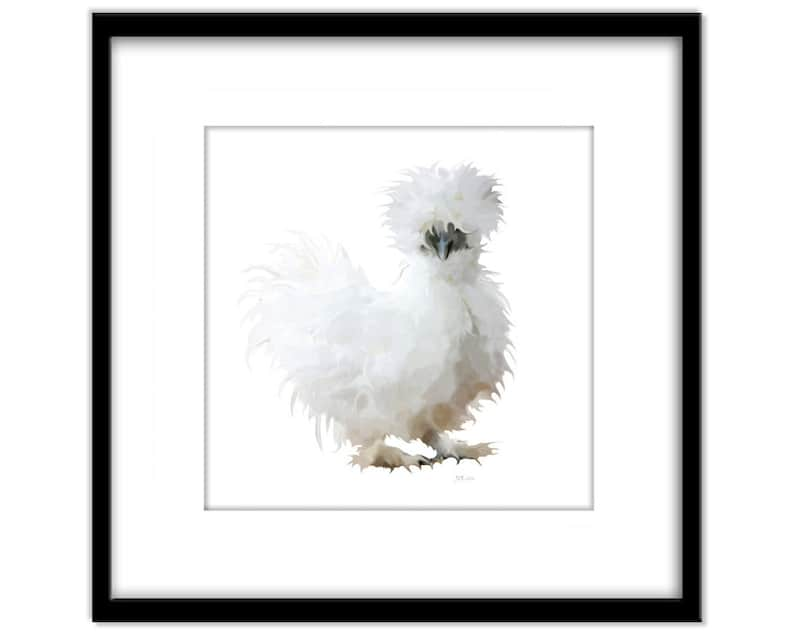 Instant Download White Silky Chicken Nursery Art Printable ...