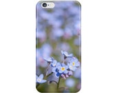 Blue Flower iPhone Case, Samsung Galaxy Case, Photo iPhone Cell Case, Floral Photography