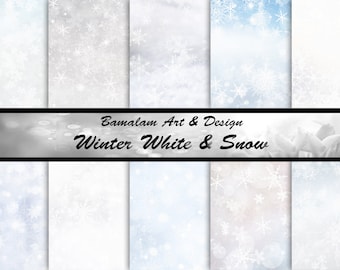 Winter White Snowflake Sublimation Backgrounds, Christmas Crafts, Winter Scrapbooking, Card Making