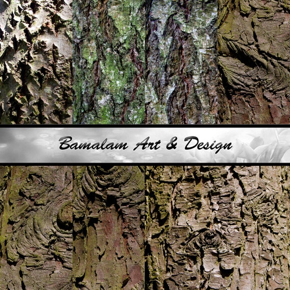 Tree Bark Texture Pack Of 8 Photoshop Overlays Backgrounds Etsy