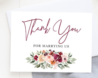 Wedding Officiant Gift, Thank You Cards For Officiant, Gift For Officiant Wedding, Officiant Gift, Wedding Gift for Officiant