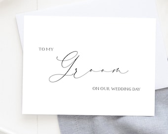 To My Groom On Our Wedding Day, Note to Groom, Husband Wedding Day Card, Groom Wedding Card, Wedding Day Card to Husband, Love Card