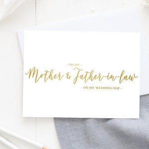 Mother Of The Groom Father Of The Groom Card I'll Always Take Care Of Him Card Parents In Law Wedding Day Card Card For Parents In Law